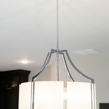 Transitional chrome light fixture