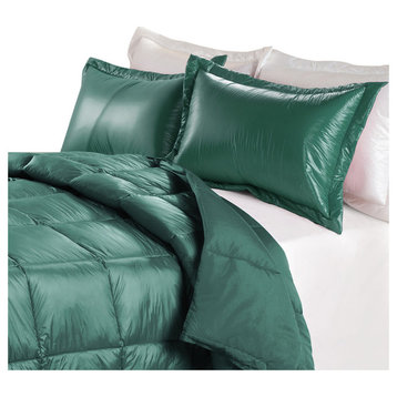 PUFF Packable Down Indoor/Outdoor Water Resistant Comforter, Peacock, King