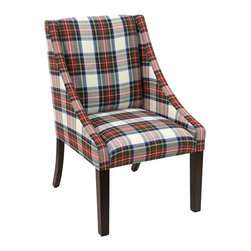 Universal Lighting and Decor - Villager Stewart Dress Multi-Color Fabric Swoop Dining Chair - Bar Stools And Counter Stools