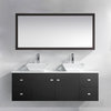 Clarissa 61" Double Vanity, Top: White Stone, Faucet: Polished Chrome
