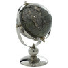 Traditional Silver Stainless Steel Metal Globe 43487