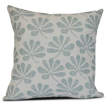 20x20", Floral Outdoor Pillow, Green
