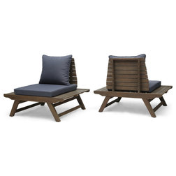 Transitional Outdoor Lounge Chairs by GDFStudio