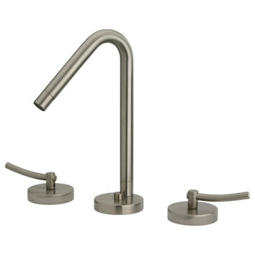 Widespread Faucet, 45-Degree Swivel Spout, Pop-up Waste, Lever Handles