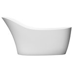 Wellfor - 67 Inch Stone Resin Solid Surface Freestanding Soaking Bathtub, Matte White - Elevate your bathing moments with the Irregular Solid Surface Freestanding Bathtub. Designed ergonomically to provide you with the utmost comfort and relaxation during bathing. Its modern style with clean lines effortlessly complements various bathroom decors. Crafted with resin stone solid surface, it boasts exceptional durability and warm-keeping, making your bathroom more dazzling than ever.