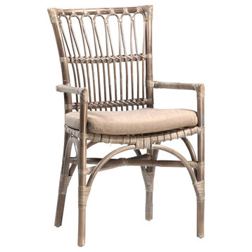 Bamboo and Rattan Dining Chair