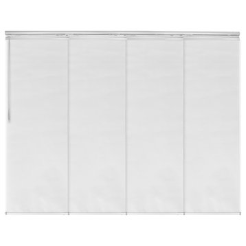 Chauky White 4-Panel Track Extendable Vertical Blinds 48-88"W