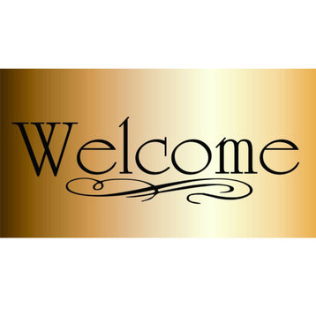 Welcome Lettering Letters Home Entrance Art Vinyl Decal, 8x24"