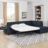 Marco Dorris Fabric Sleeper Sectional Sofa, Dark Blue