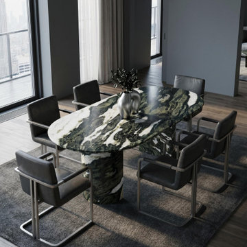 Dining Table - Semi-cyl Base