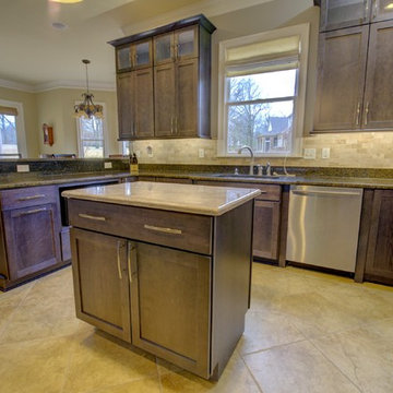 Balanced Kitchen Remodel with Dark Wood Cabinets