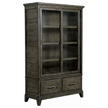 Kincaid Furniture Plank Road Darby Display Cabinet, Charcoal
