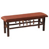 Hickory 48 in. Upholstered Log Bench (Field And Stream)