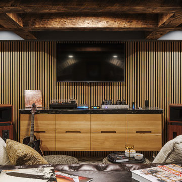 Fontana Street - Leawood Basement Music Room