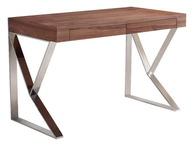 York Collection Office Desk Contemporary Desks And Hutches By York Collection Office Desk Walnut Veneer
