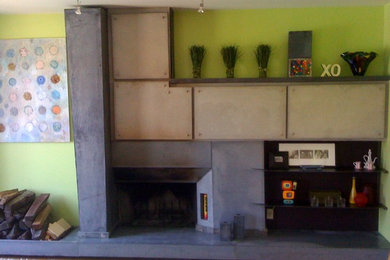 Example of a trendy family room design in Philadelphia