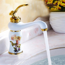 Perpignan Single Handle Gold Finish Bathroom Sink Faucet - Bathroom Sink Faucets