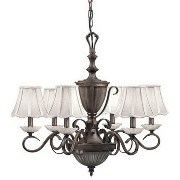 Legacy Bronze 6-Light Chandelier With Shades