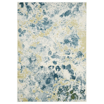 Safavieh Watercolor Collection WTC696 Rug, Ivory/Light Blue, 2'3" X 8'
