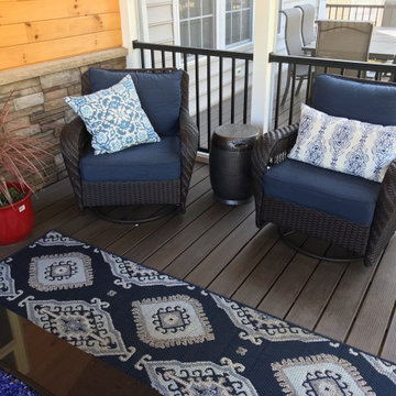 TimberTech Mocha deck and porch with Ashwood border in Germantown MD