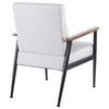 Nigiri Contemporary Armchair, Light Gray Fabric
