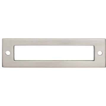 Top Knobs TK924 Hollin 3-3/4 Inch Center to Center Pull Backplate - Brushed