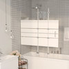 vidaXL Shower Enclosure Folding Glass Shower Enclosure ESG 47.2"x55.1" White