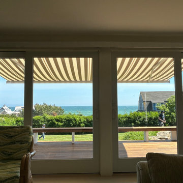 Retractable Deck Awning with Motor and Sunbrella Fabric