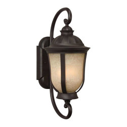 Exteriors by Craftmade - Frances II Oiled Bronze One-Light Energy Star 23-Inch Outdoor Wall Lantern with - Outdoor Wall Lights And Sconces