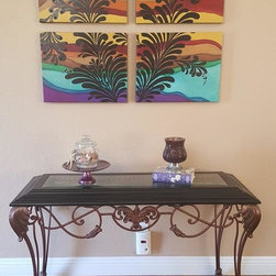 T & T Entry Artwork Living Room Project - Mixed Media Art