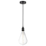 Innovations Lighting - Innovations Lighting 616-1P-BK-BB164LED Edison, 14.88" 3.5W 1 LED Mini Pend - Includes 10 Feet of Black Textured CordSlope CEdison 14.88 Inch 3. Matte BlackUL: Suitable for damp locations Energy Star Qualified: n/a ADA Certified: n/a  *Number of Lights: 1-*Wattage:3.5w LED bulb(s) *Bulb Included:No *Bulb Type:LED *Finish Type:Matte Black