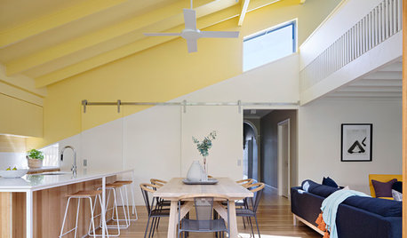 Pièce à vivre de la Semaine : Plafond jaune pour salon joyeux