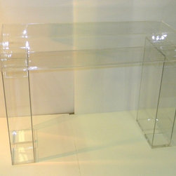 Desk - bridal table clear lucite with modular top - Products