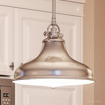 Luxury Industrial Nickel Hanging Pendant Light, UQL2286, Sonoma Collection