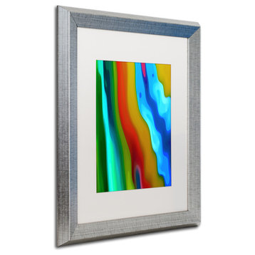 'River Runs Through Vertical 2' Art, 16x20, Silver Frame, White Mat