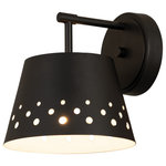 Z-LITE - Z-LITE 6014-1S-MB 1 Light Wall Sconce, Matte Black - Z-LITE 6014-1S-MB 1 Light Wall Sconce,Matte Black.  Style: Transitional, Modern, Restoration, Urban.  Collection: Katie.  Frame Finish: Matte Black.  Frame Material: Iron.  Shade Finish: Matte Black.  Shade Material: Iron.  Dimension(in): 9(L) x 8(W) x 8.5(H).  Cord/Wire Length: 110".  Bulb: (1)100W Medium Base,Dimmable(Not Inculed).  UL Classification/Application: CUL/cETLu/Dry.