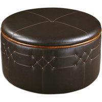 Uttermost Brunner Round Storage Ottoman - 23008
