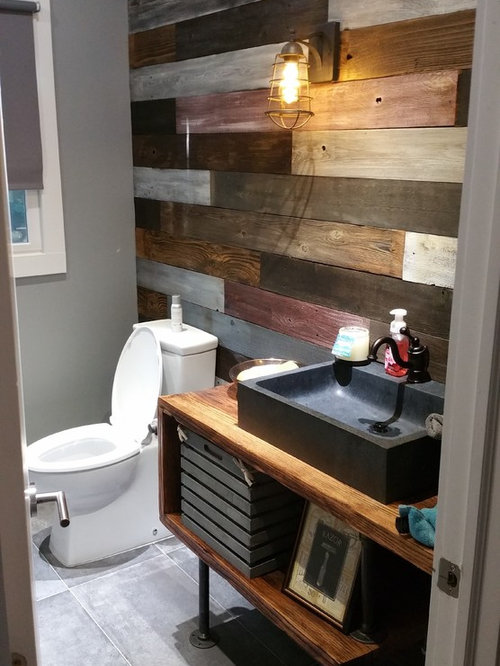 Industrial Powder Room Design Ideas, Remodels & Photos