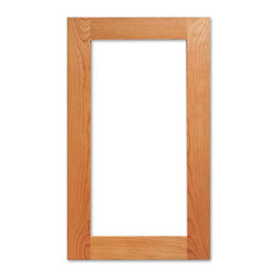 Shaker Style Glass Cabinet Door from Cabinetnow.com shown in Cherry - Kitchen Cabinetry