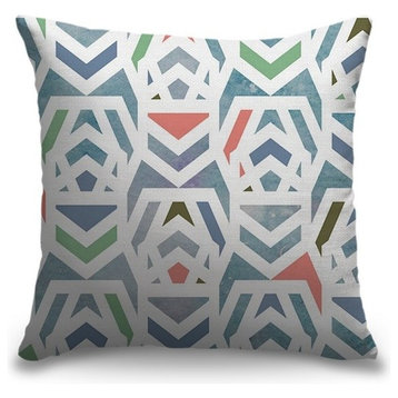 "Geometric Pastel" Outdoor Pillow 16"x16"