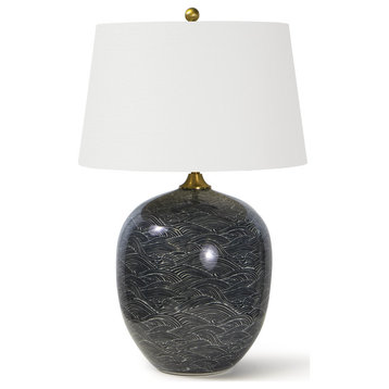 Harbor Ceramic Table Lamp, Black
