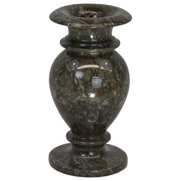 Natural Geo Decorative Marble Gray 8" Table Vase