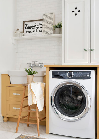 Farmhouse Laundry Room by Beautiful Chaos Interior Design & Styling