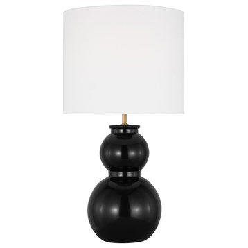 Buckley 1-Light Indoor Table Lamp, Gloss Black