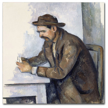 Cezanne 'The Cardplayer' Canvas Art, 35 x 35