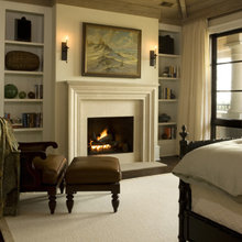 Fireplace/ Mantle Design:Rowe Home
