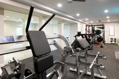 Photo of a modern home gym in DC Metro.