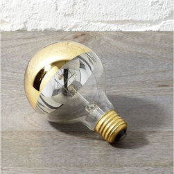 g25 gold tipped 60W light bulb | CB2 - Light Bulbs
