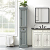 Seaside Tall Linen Cabinet Distressed Gray