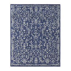 Trianon Hand Knotted Rug in Navy - Area Rugs